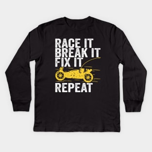 Race It Break It Fix It Repeat RC Car Gift Kids Long Sleeve T-Shirt